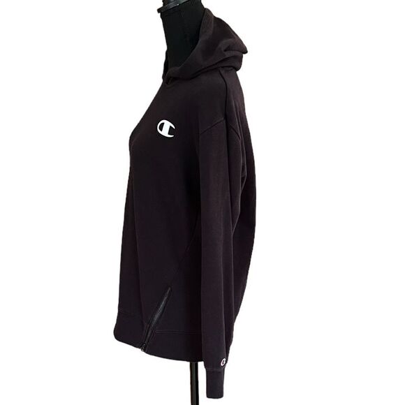 Champion Authentic Athleticwear black hoodie with front zippers at bottom size S - Picture 2 of 6